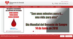 Desktop Screenshot of donantesdesangrearagon.org